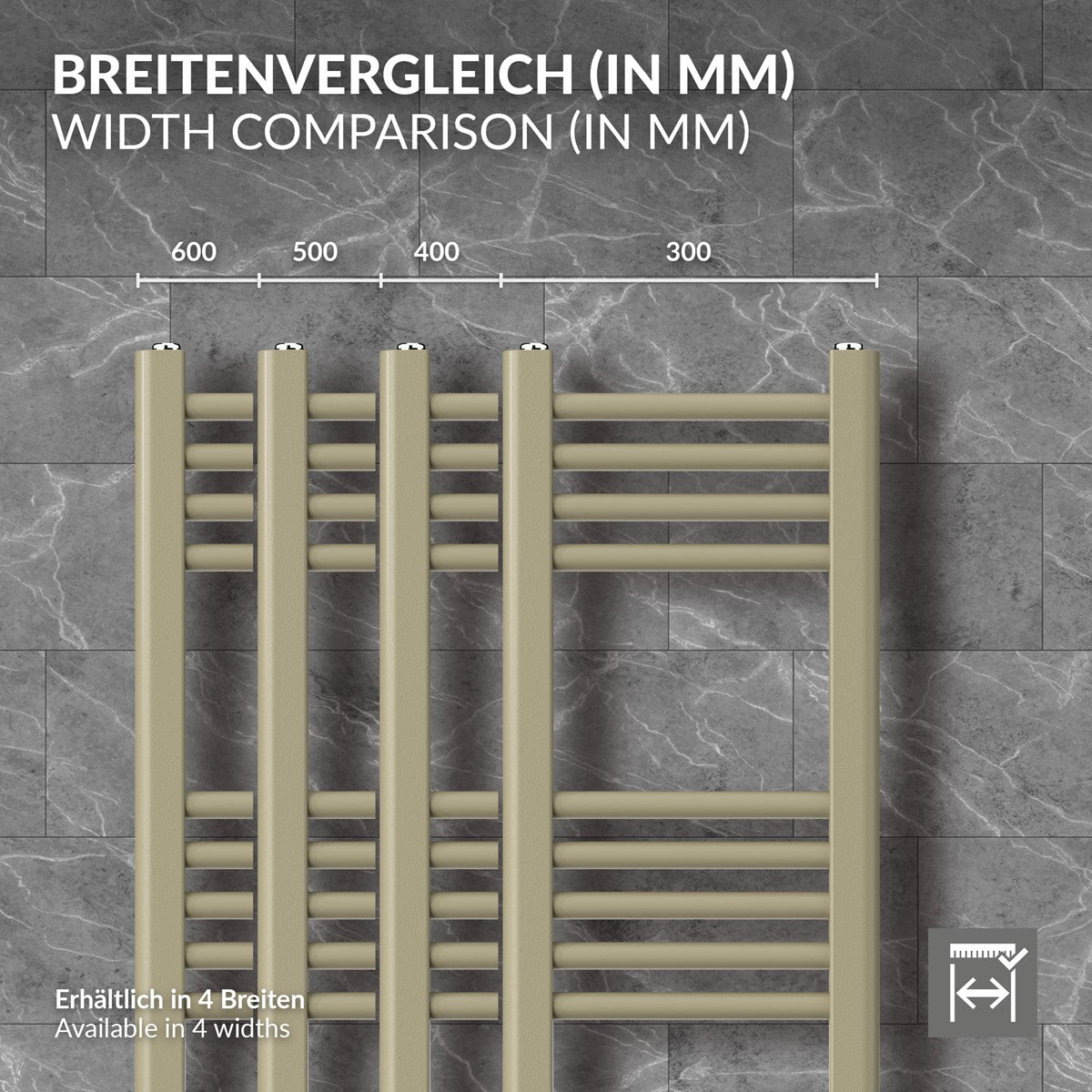 ECD Germany Heizungen sèche-serviettes Sahara 400x1500 beige