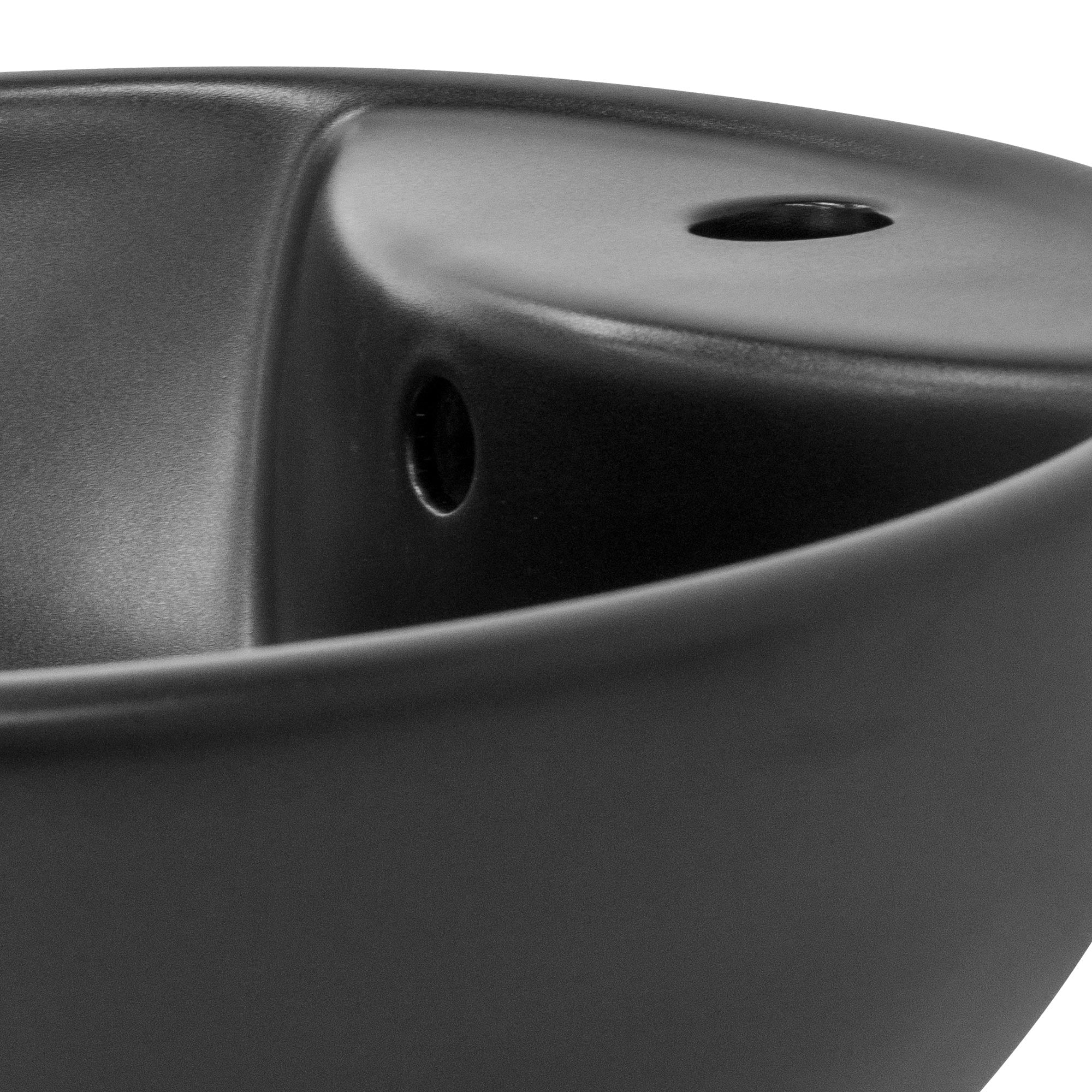 ECD Germany ML-Design vasque ronde noire 45,5 cm + bonde