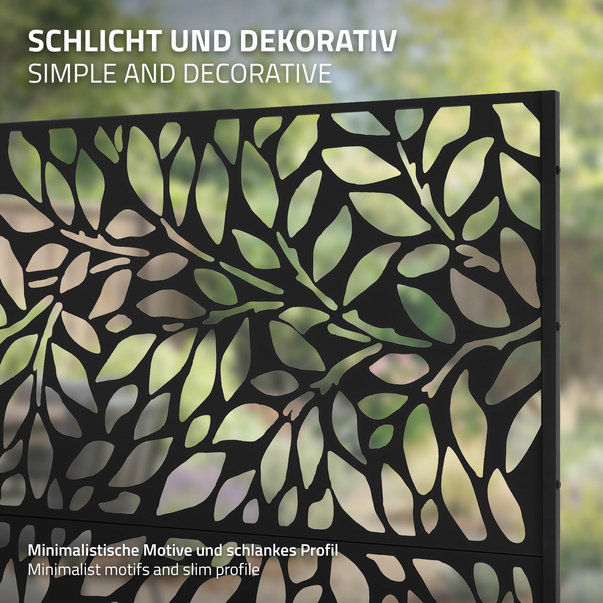 ECD Germany Möbel paravent Firenze 120x180 noir acier