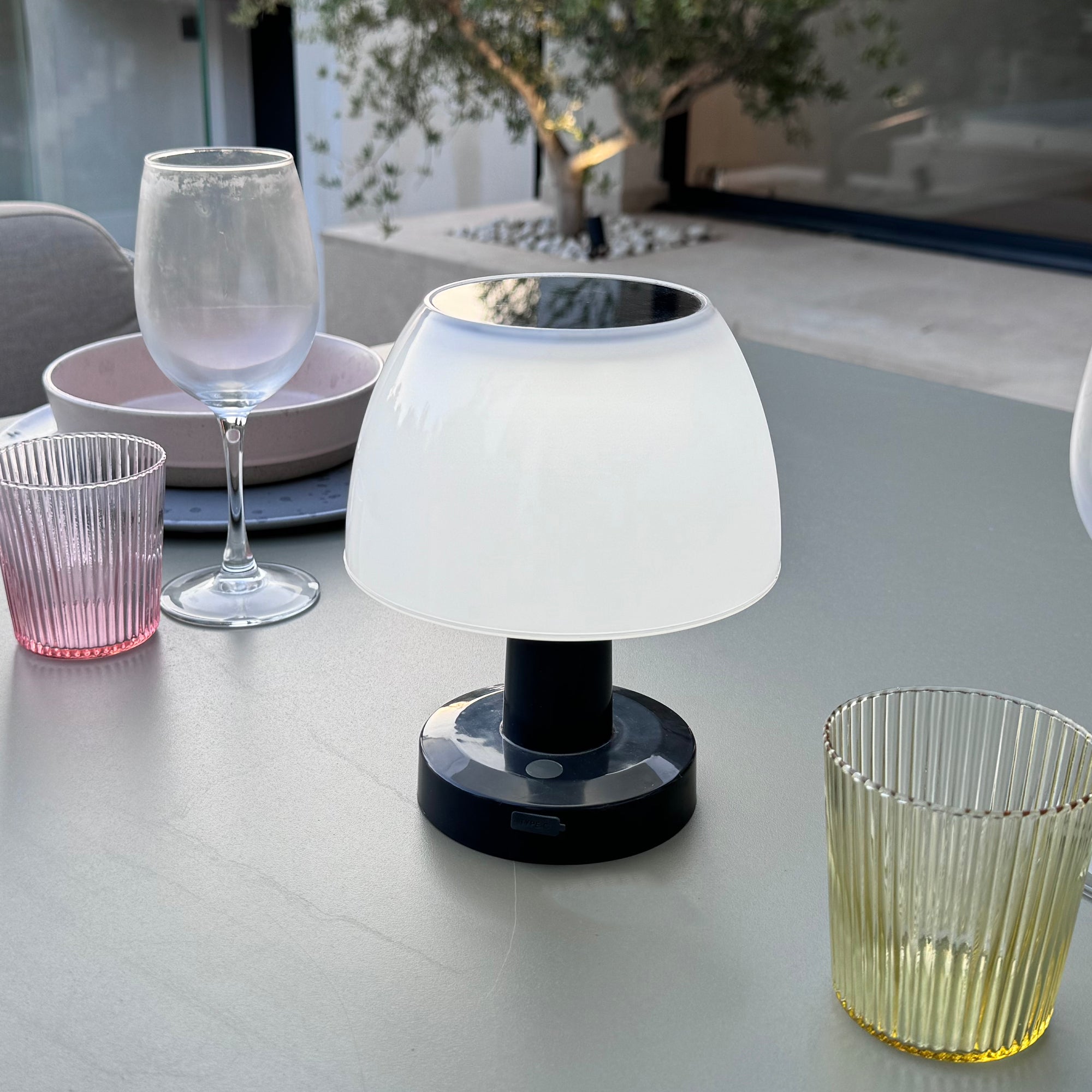 Red Deco Lumina H13,5cm lampe solaire lot de 2 blanc