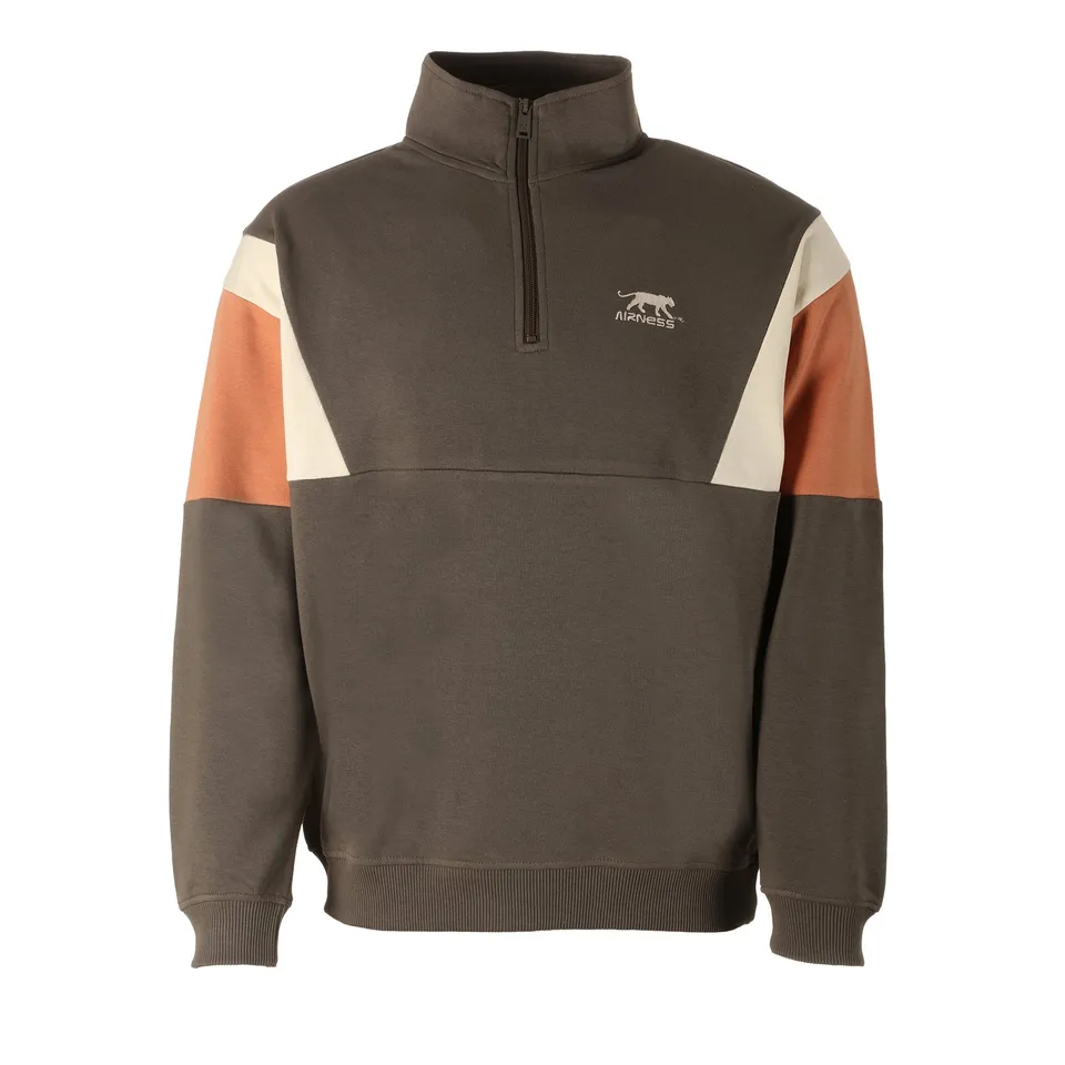 Airness col camionneur sweat homme vert taille M coton