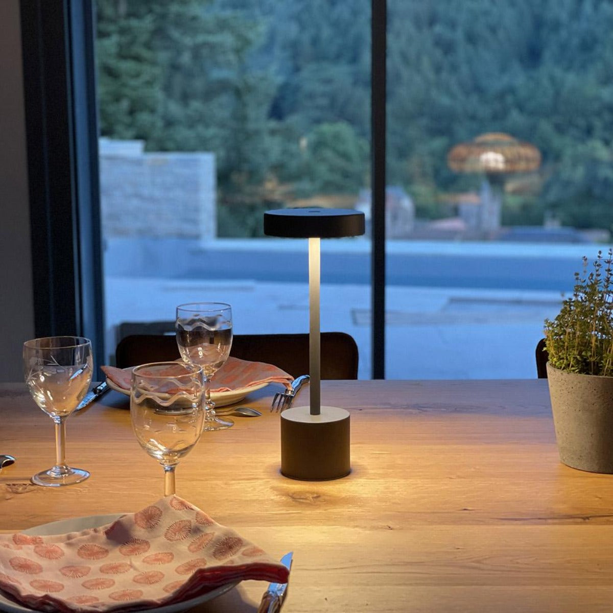 Red Deco Roby H30 lampe sans fil gris foncé tactile