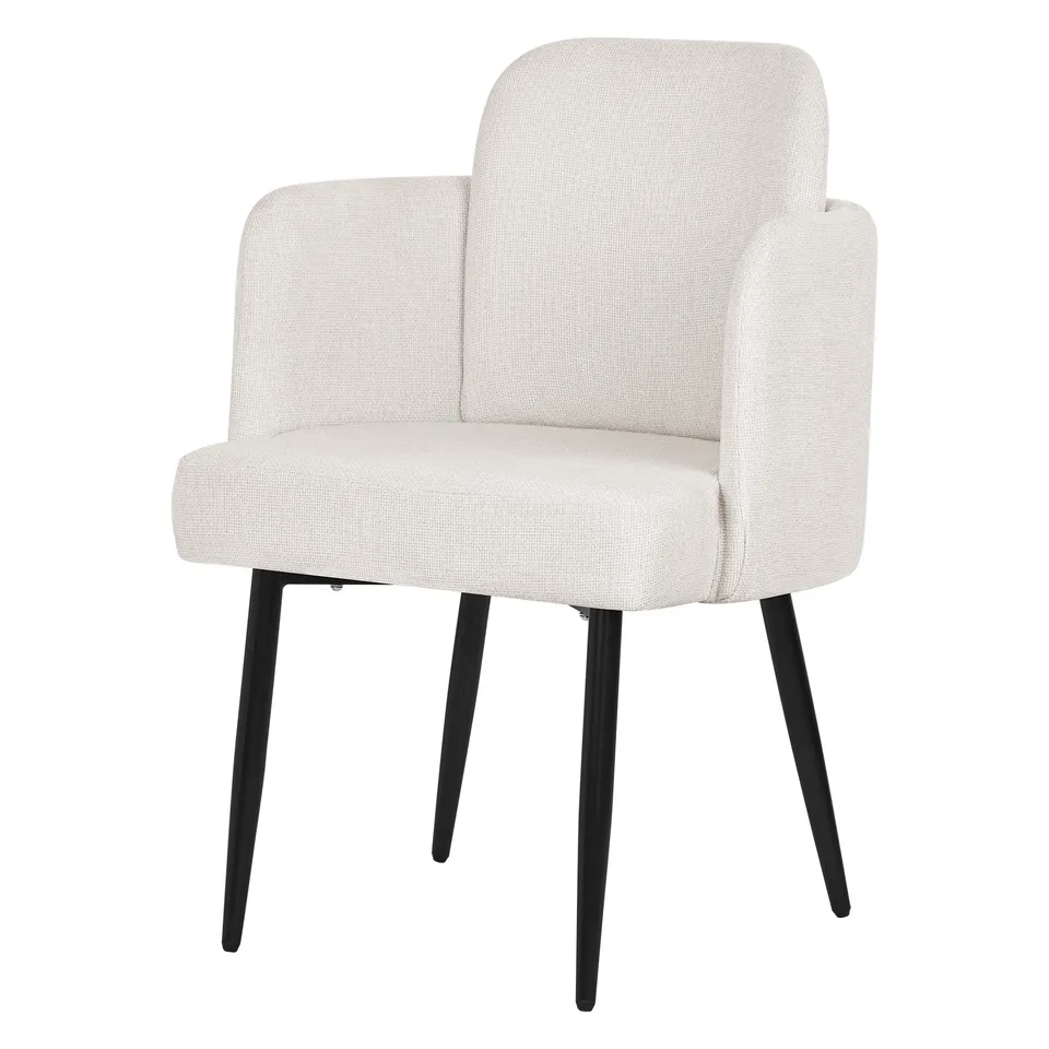 ECD Germany Möbel chaise salle à manger beige 1 pièce accoudoirs