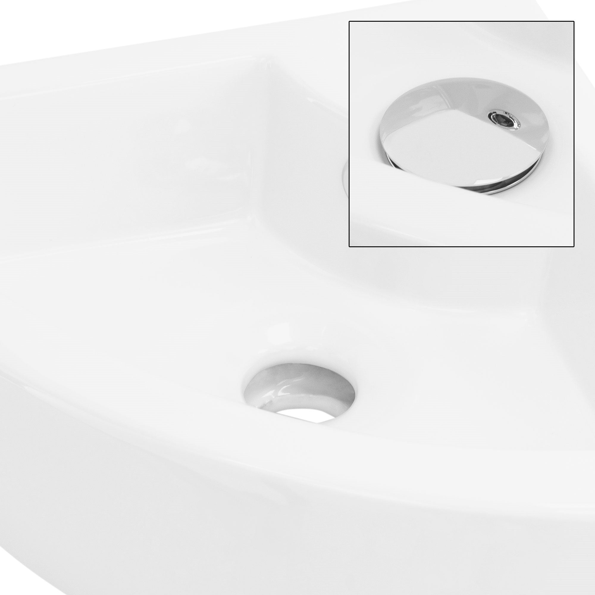 ECD Germany Sanitär lave-mains angle céramique blanc 46x33 cm