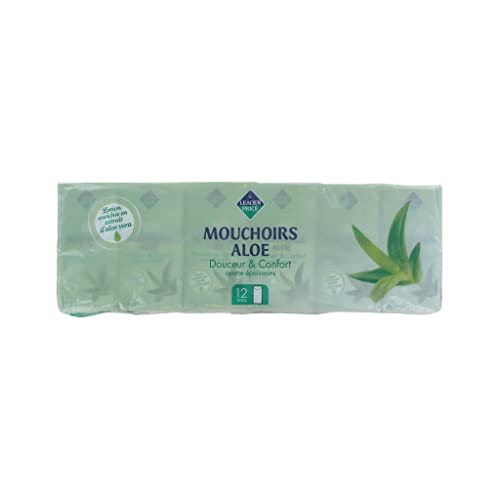Leader Price Mouchoirs étuis aloe douceur confort x12 poche