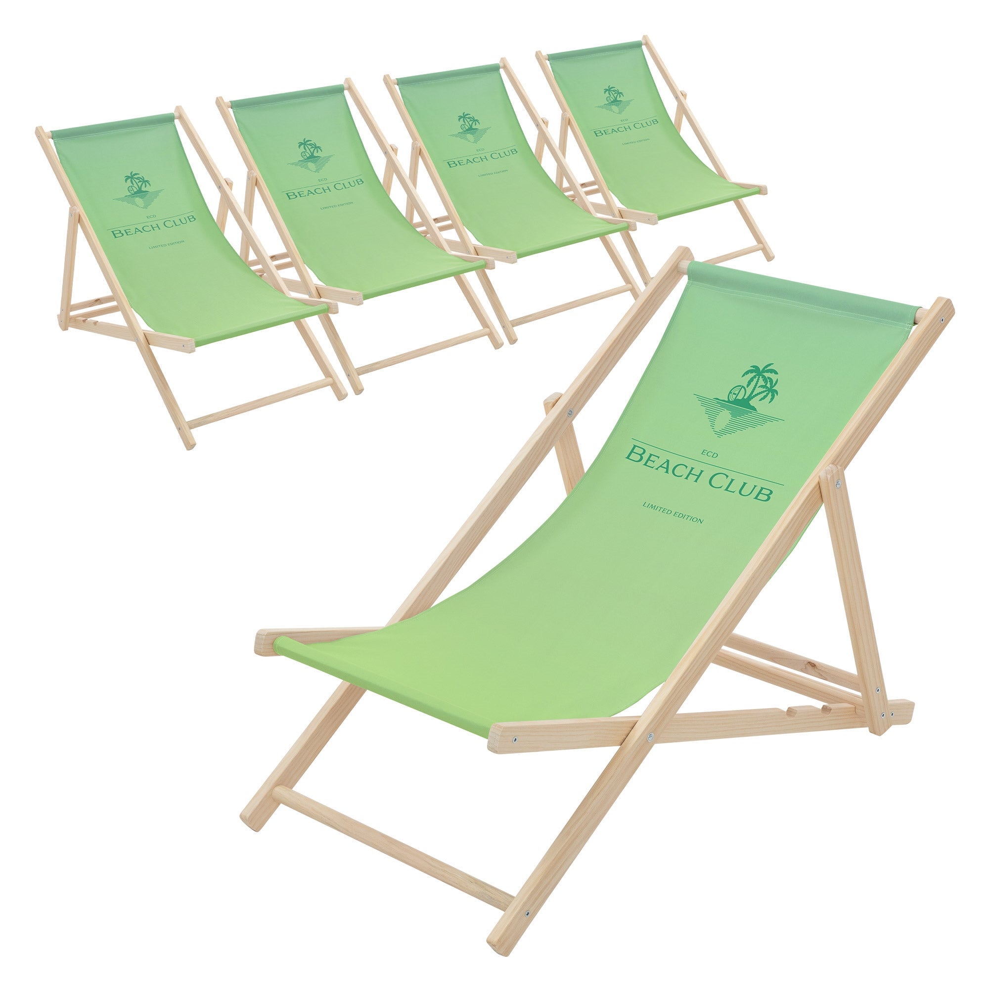 ECD Germany Sport transat jardin bois pliant motif floral