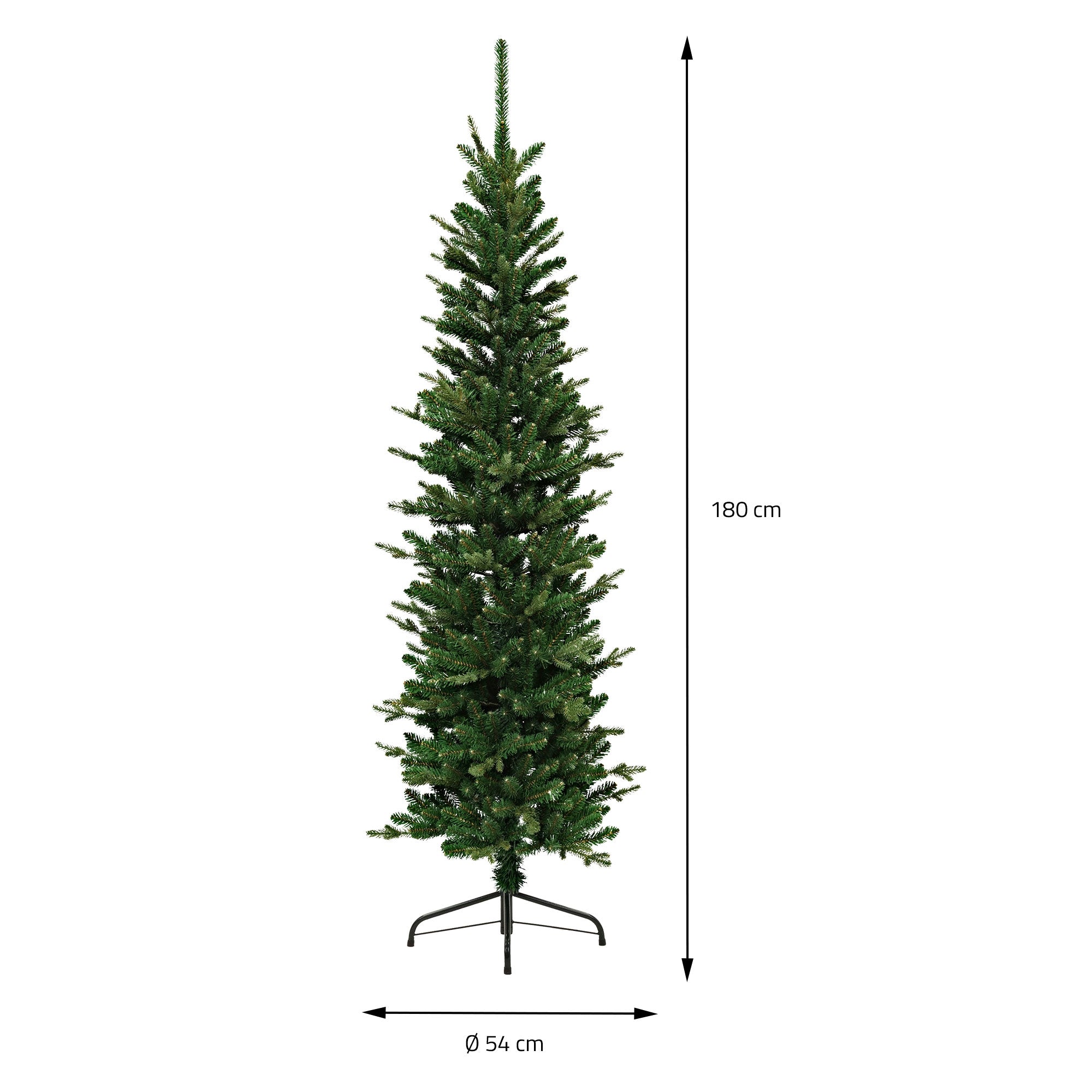 ECD Germany sapin artificiel 180 cm vert étroit 933 pointes