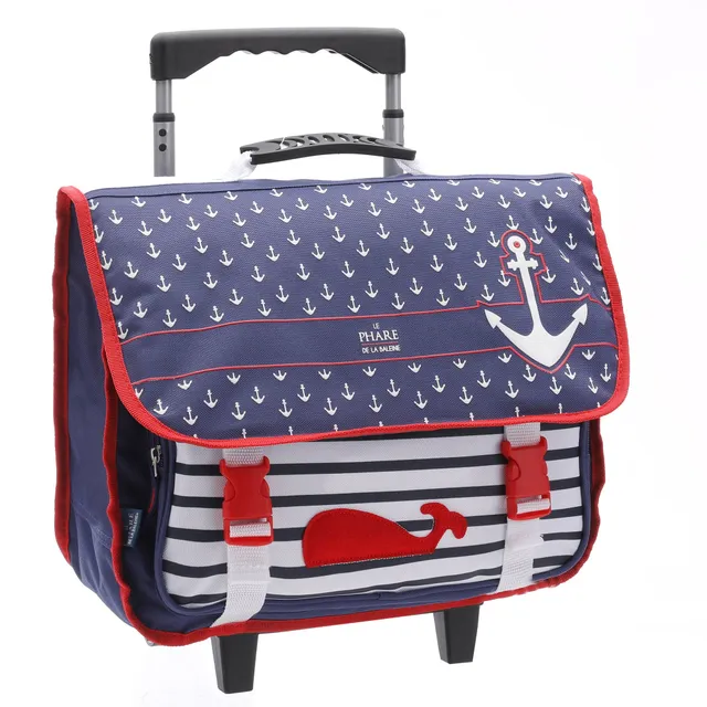 Stokomani cartable trolley 4-6 ans bleu encres
