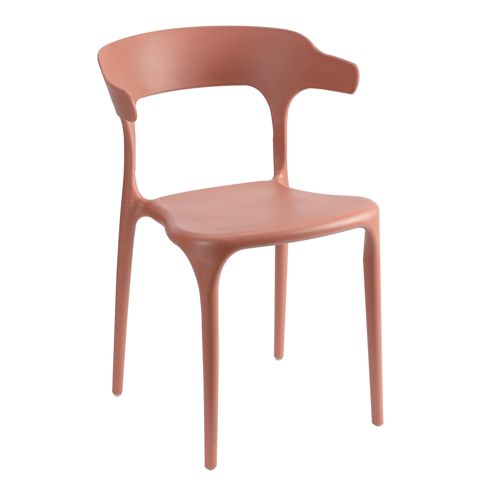 Stokomani chaise terracotta design nordique dossier courbé