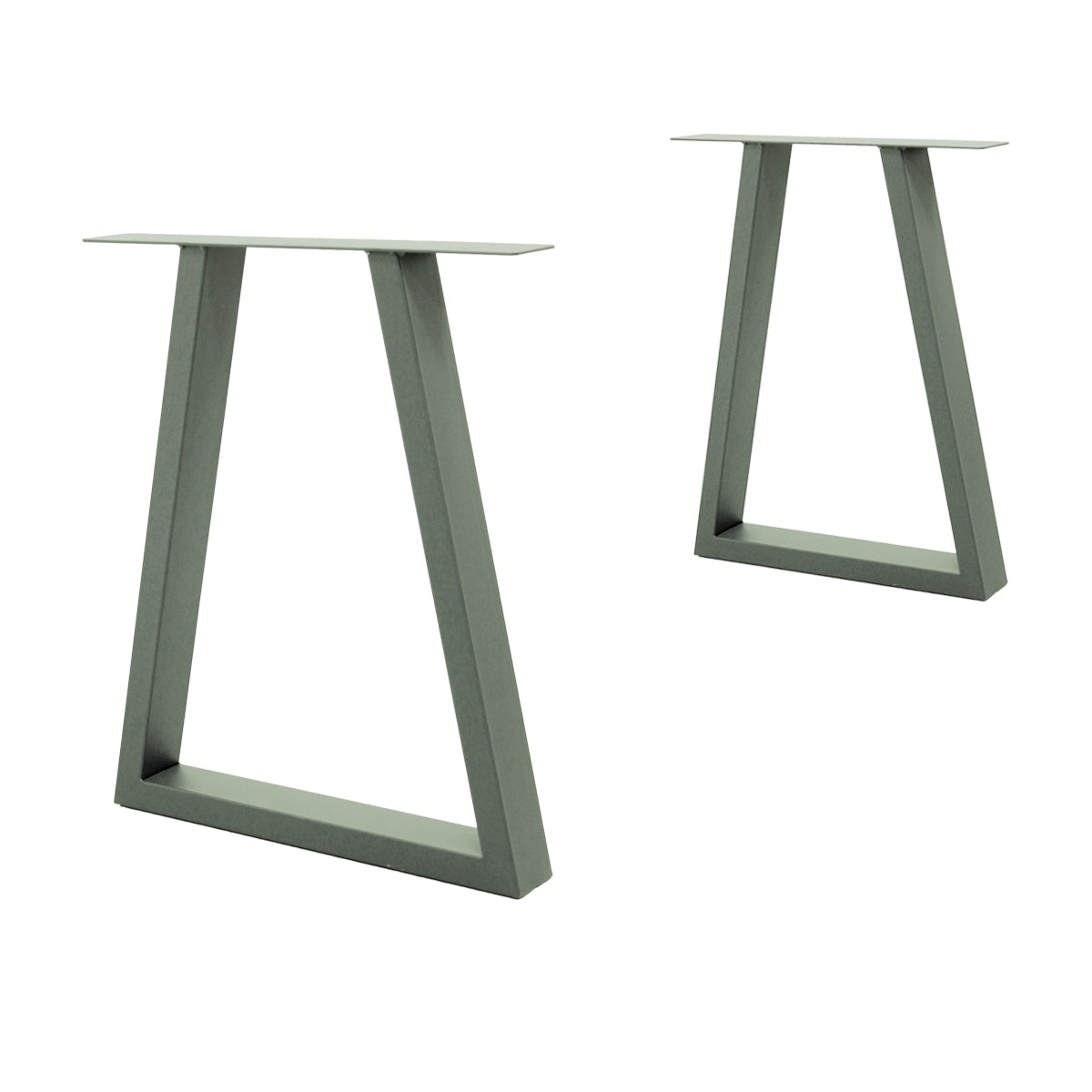 ECD Germany Möbel Pieds table trapèze 60x72 cm gris pierre acier