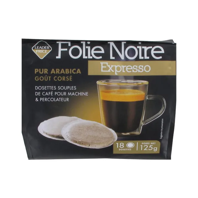 Leader Price Café expresso Folie Noir 125g