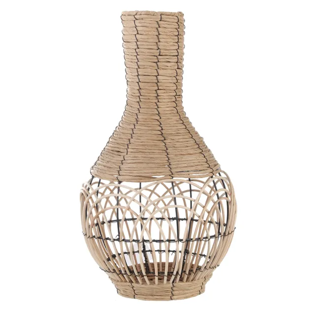 Stokomani Maison Vase jacinthe d'eau rotin naturel