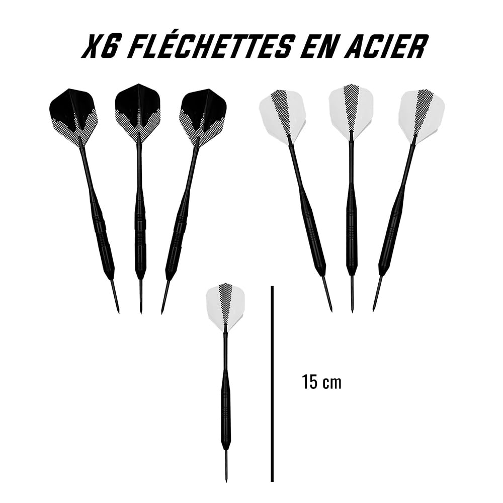 Reset Dartboard cible fléchettes sisal 45 cm + 6 fléchettes