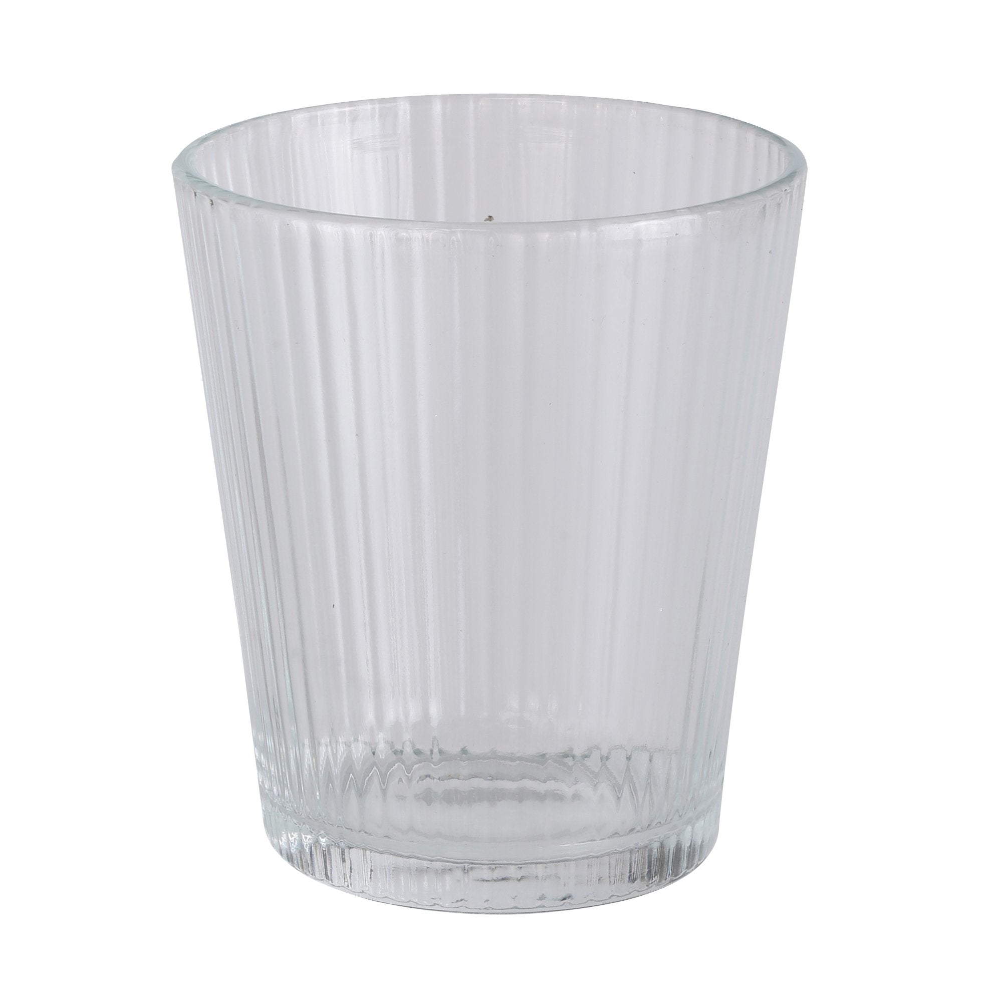 Cookeen Maison 3 gobelets striés verre transparent 330 ml