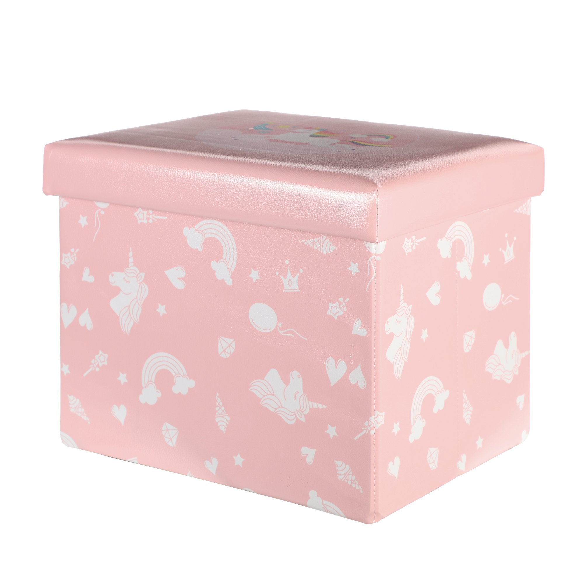 Stokomani Maison Pouf de rangement pliable assise