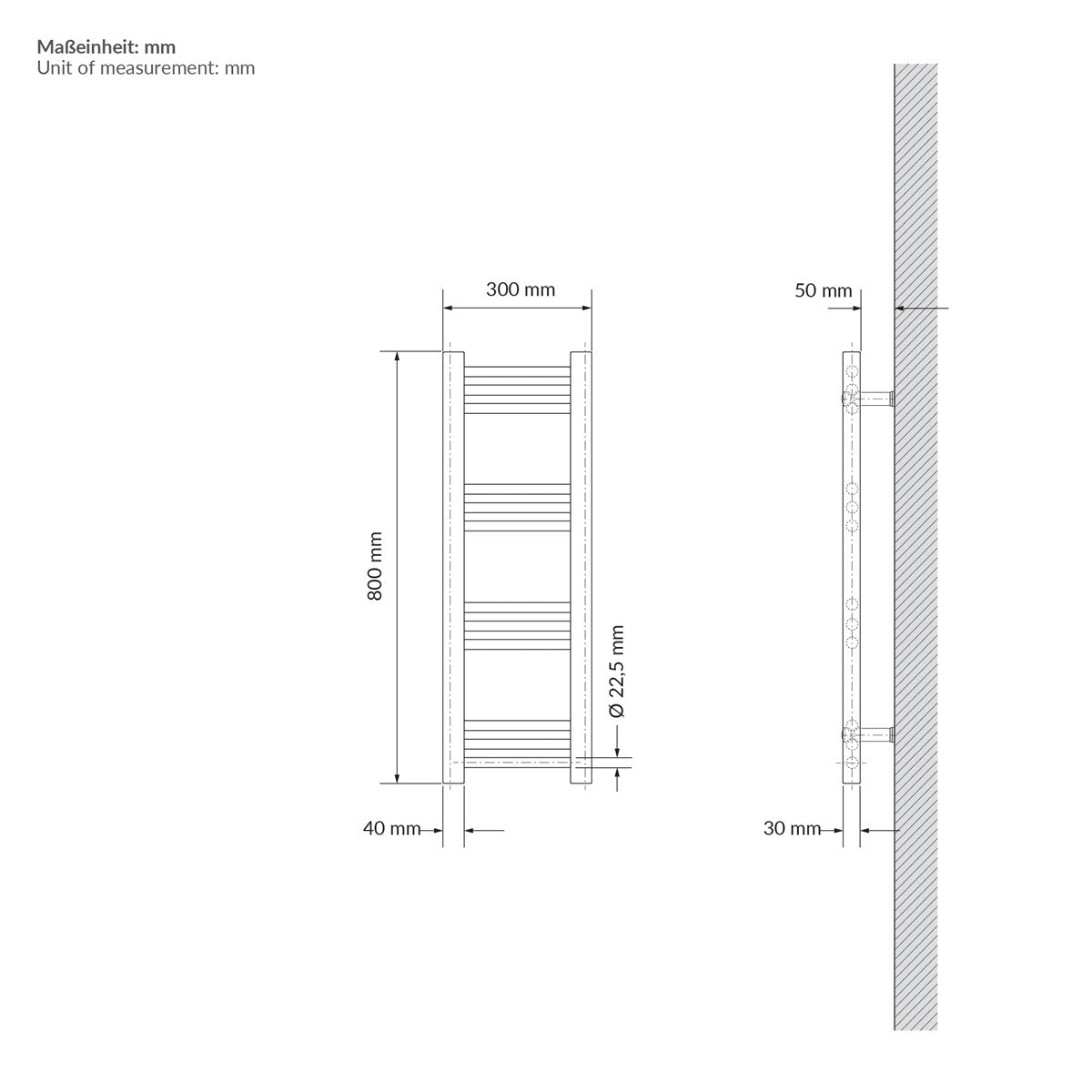 LuxeBath Sahara sèche-serviettes électrique beige 300x800 mm 300W