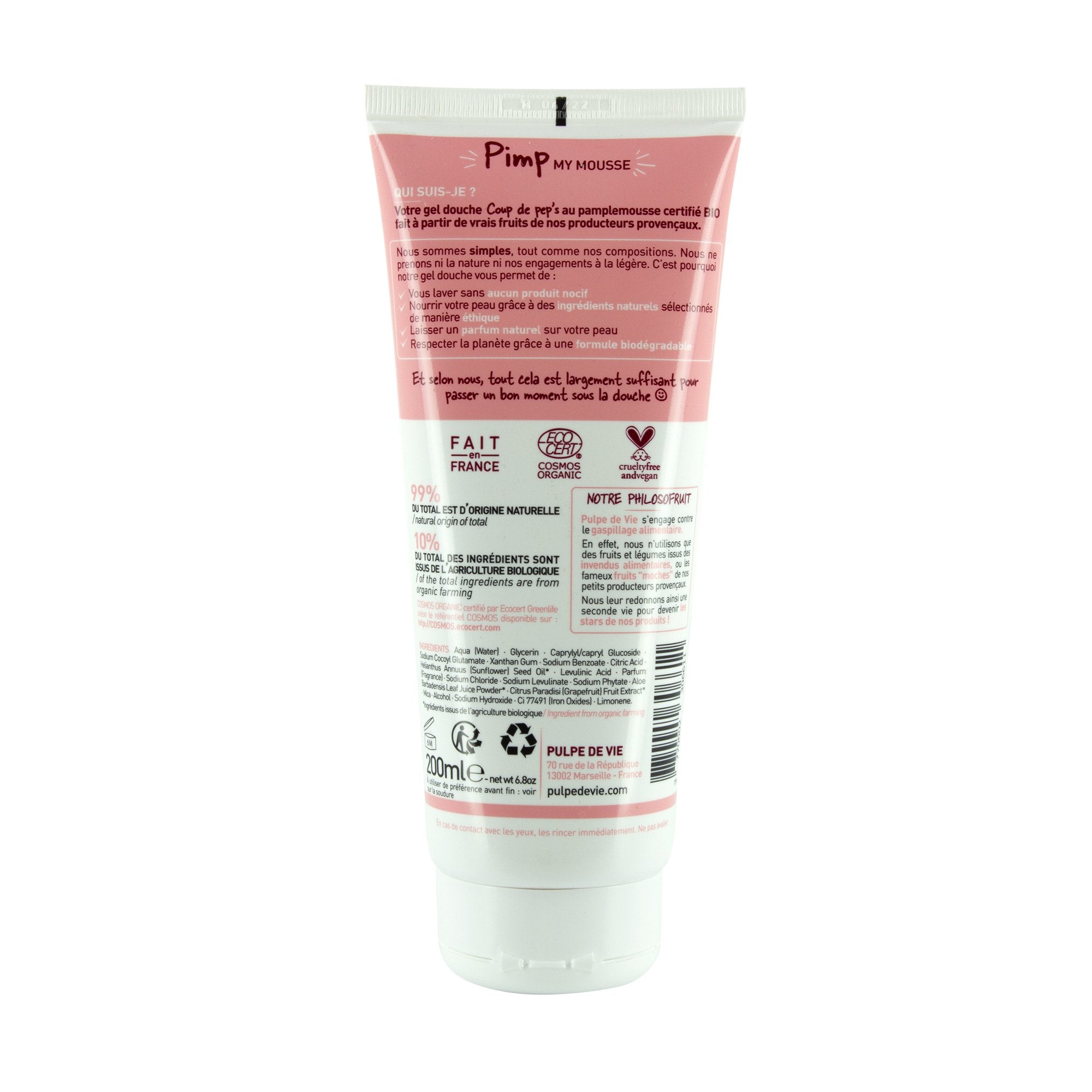 Stokomani Beauté gel douche énergisant pamplemousse bio