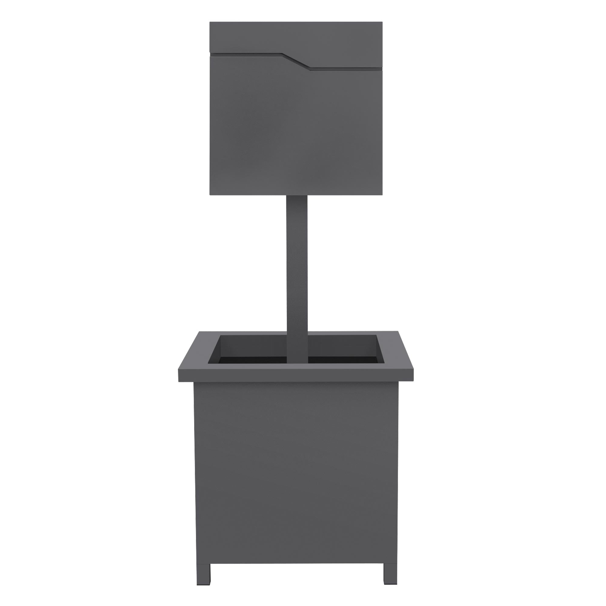 ECD Germany boîte aux lettres sur pied noir marbre 120 cm