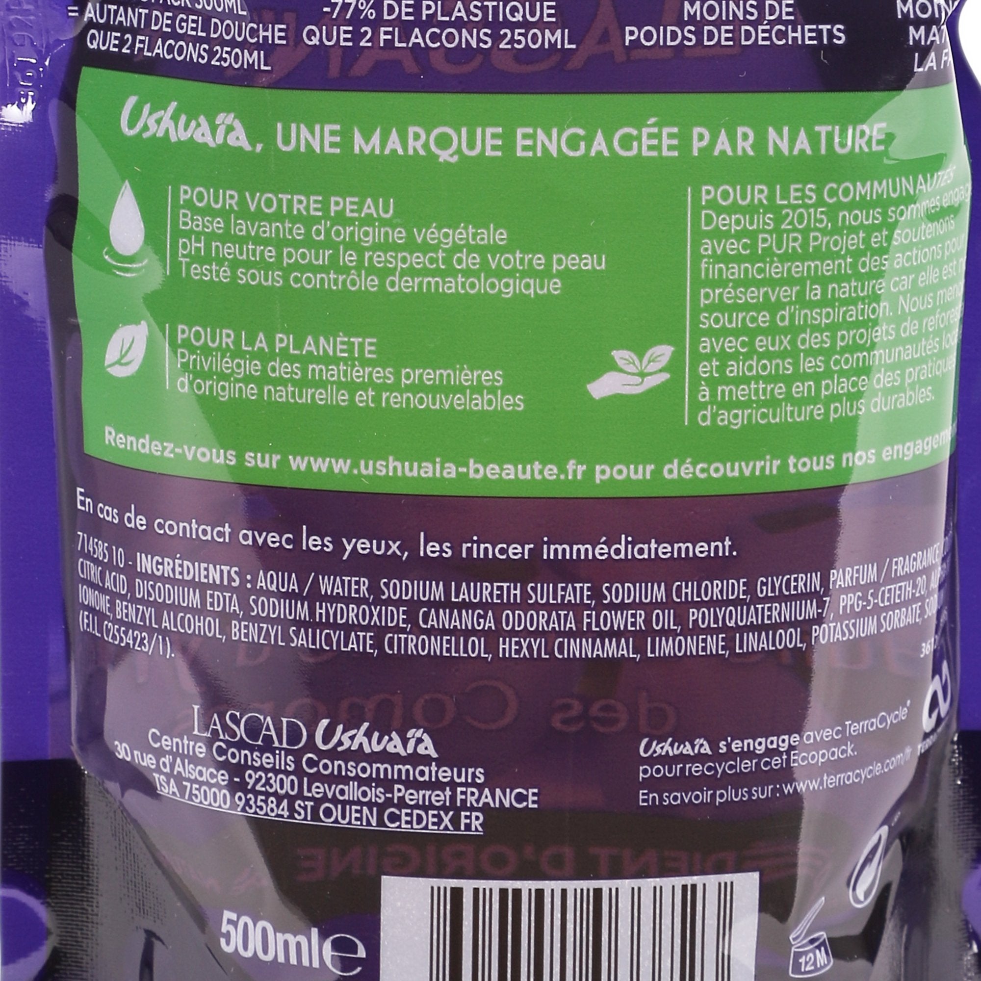 Recharge gel douche délassant ylang hygiène