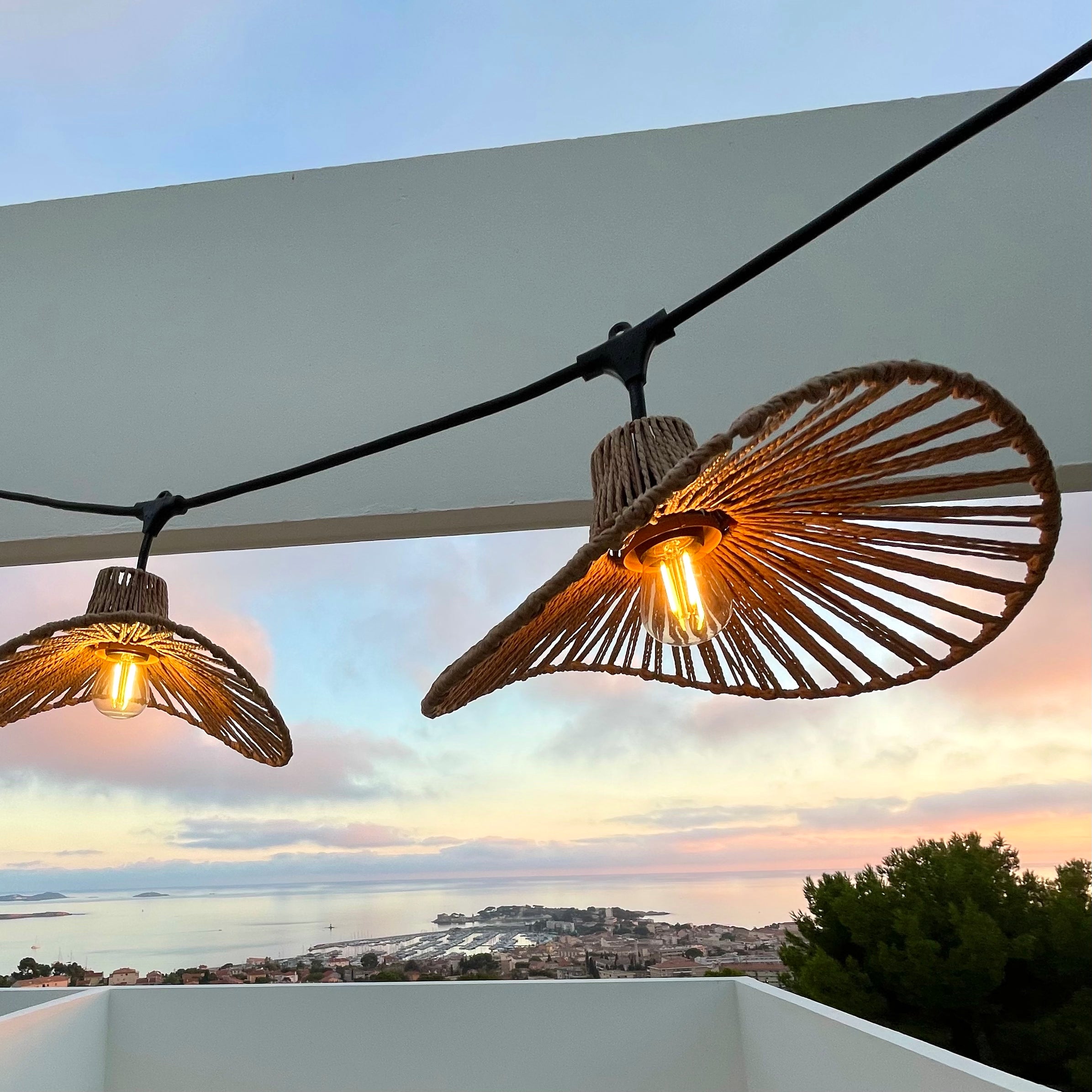 Red Deco Wavy Light guirlande corde 6m 7 LED E27 blanc chaud