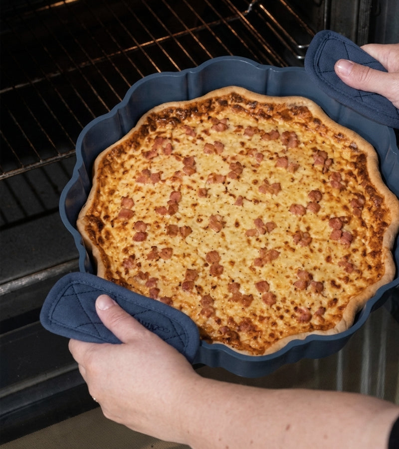 Cookut Le Formidable plat à tarte fleur Fougère coupe-tarte inclus