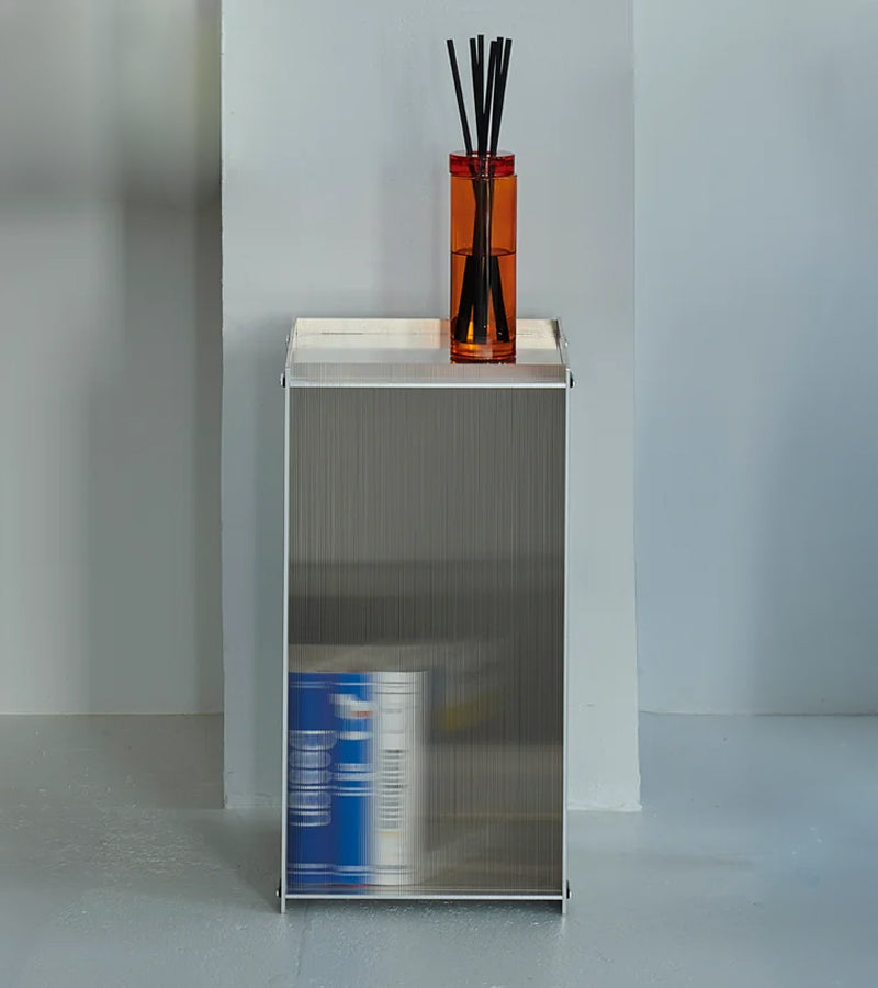 Neowise table d'appoint aluminium translucide design