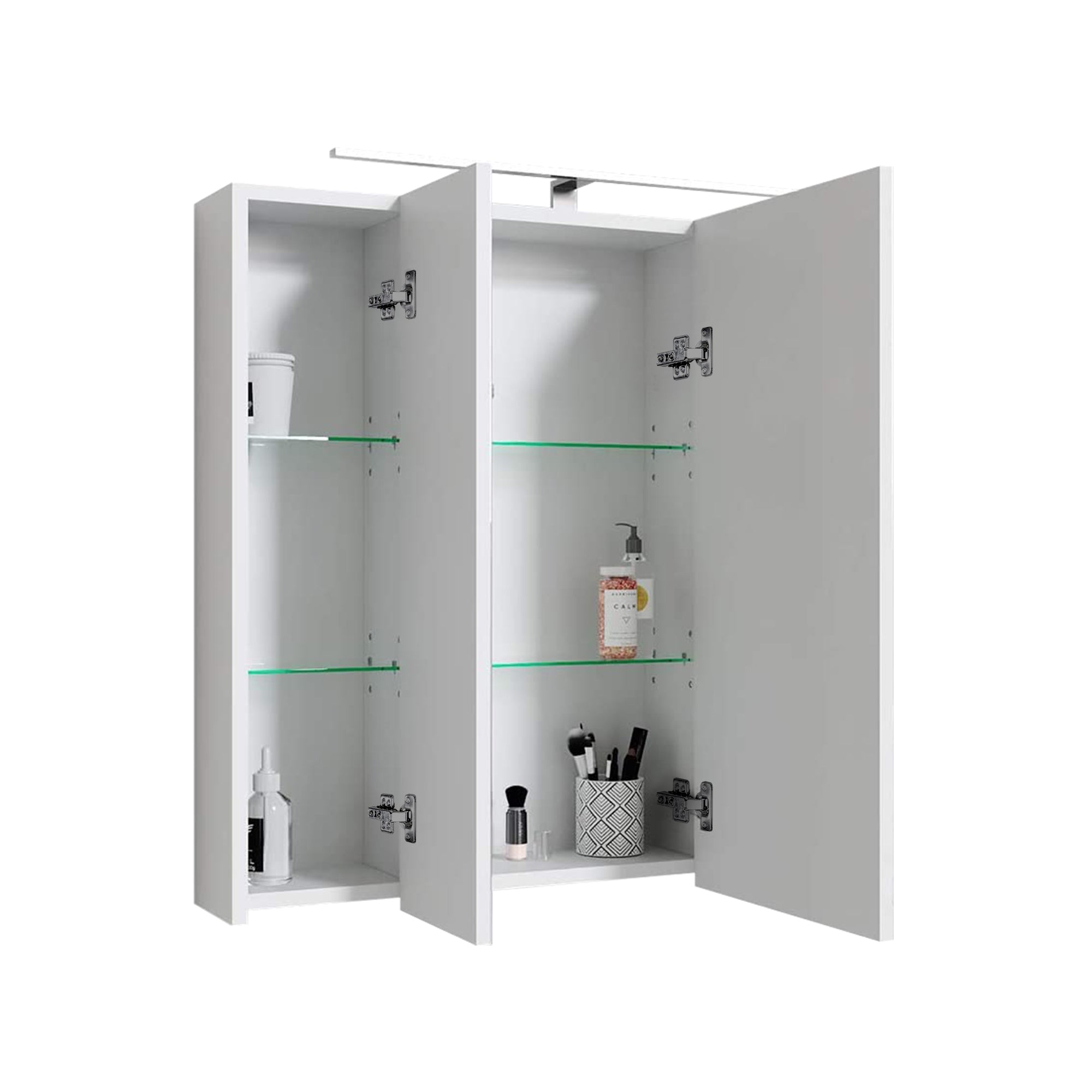 ECD Germany ML-Design armoire miroir LED blanc 72 cm prise