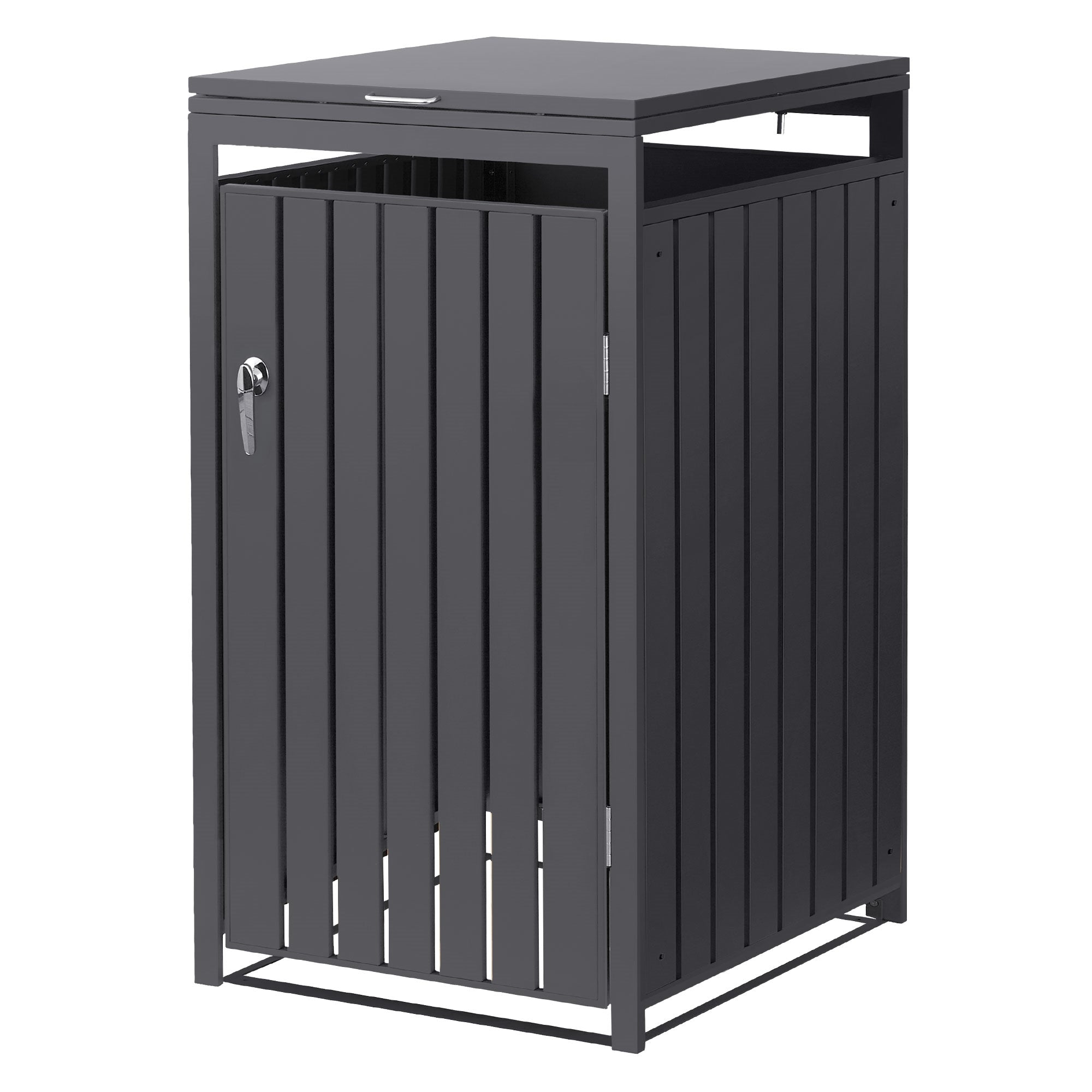 ECD Germany Garten cache-poubelle acier anthracite 4x240L