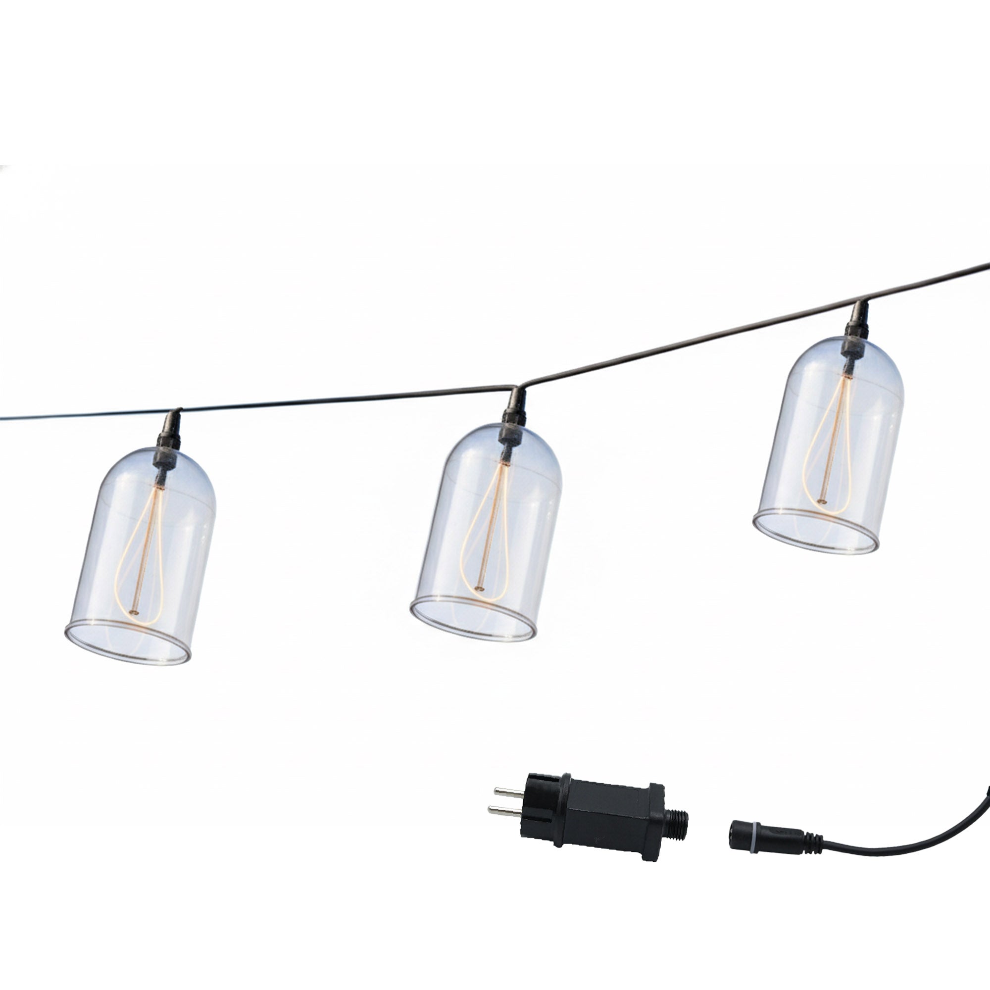 Red Deco Glow Light guirlande lumineuse 15m 8 cloches raccordable