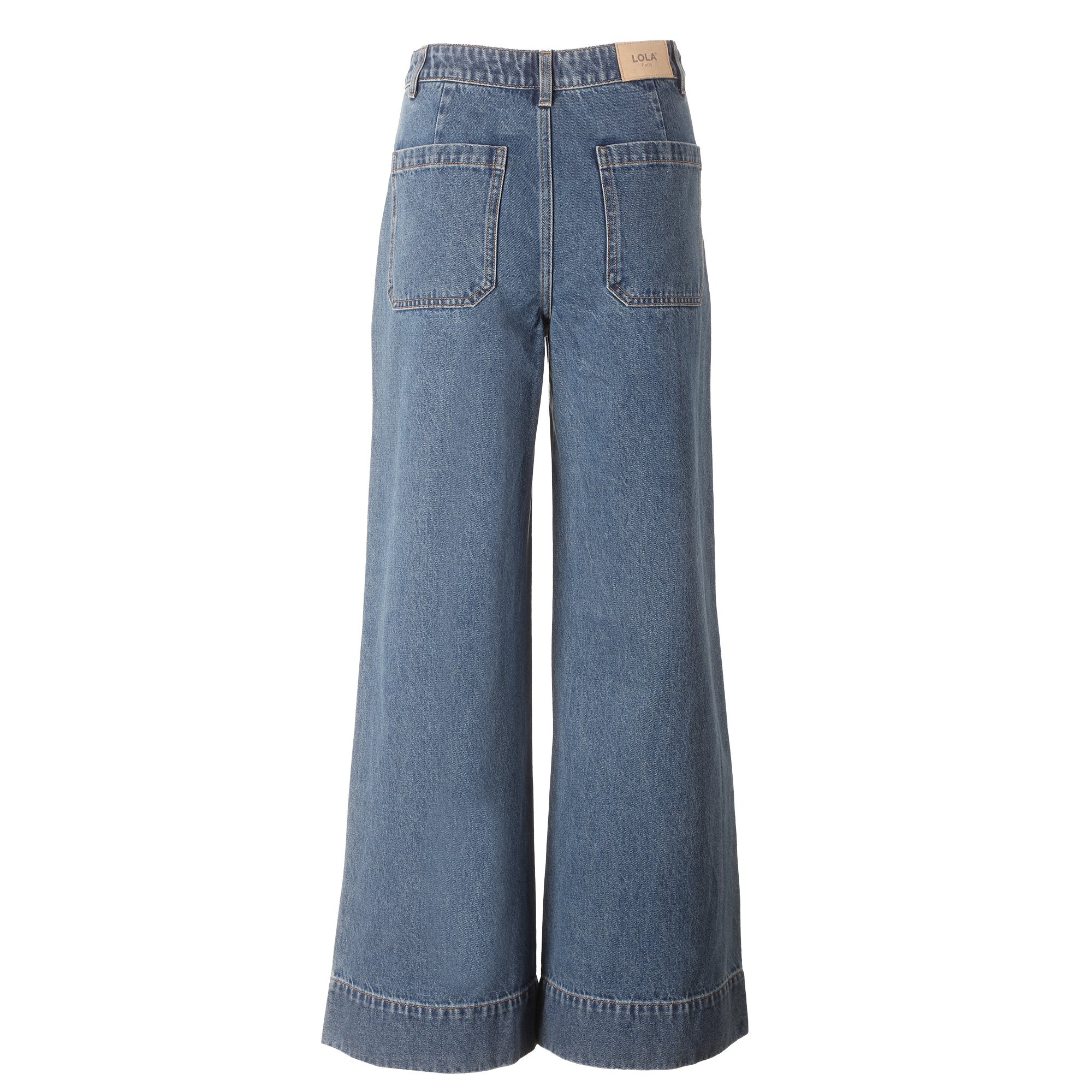 Stokomani Mode Jean large bleu pantalon femme taille 38