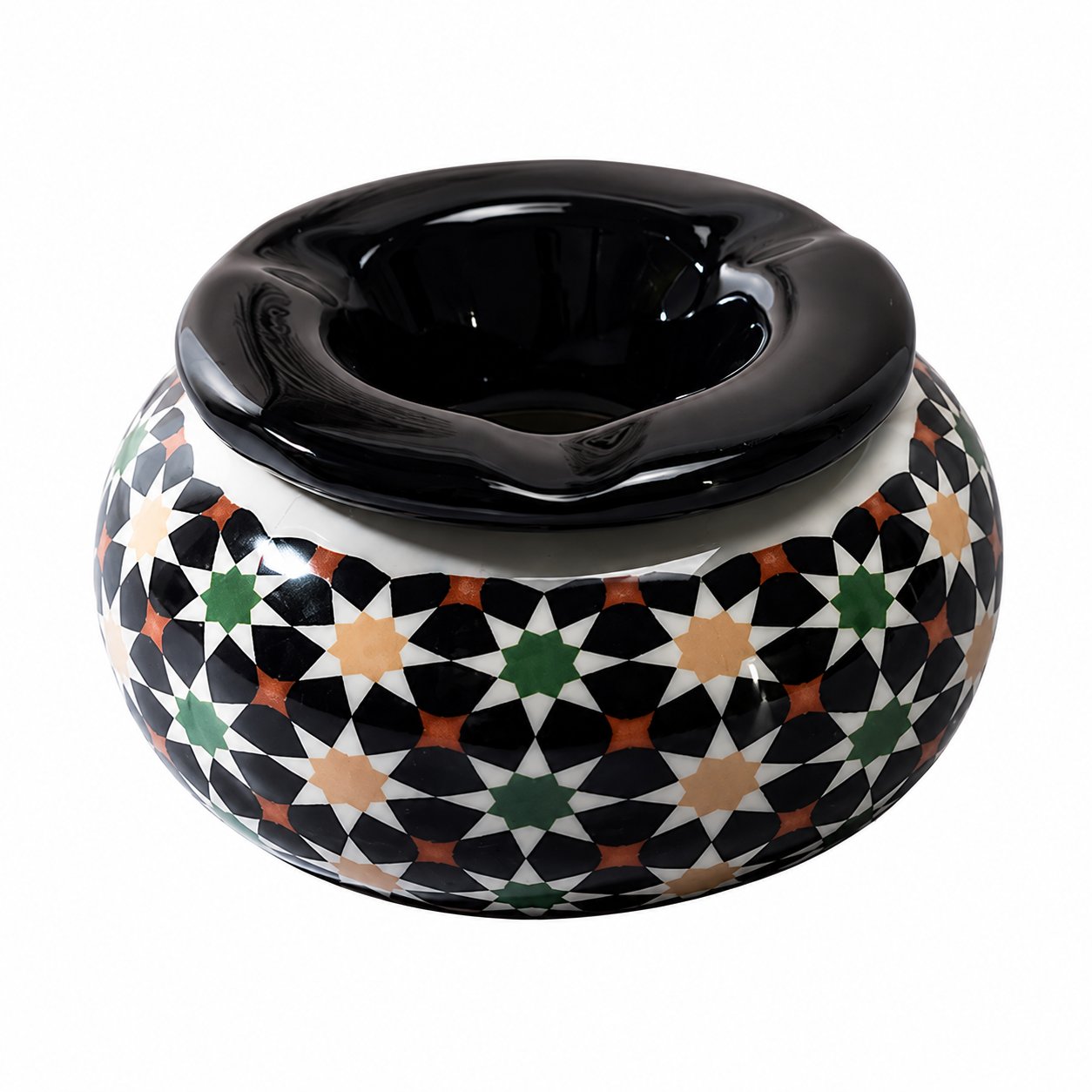 Stokomani Maison cendrier marocain 10cm céramique motifs