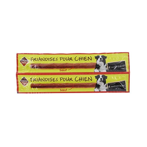 Leader Price Friandises au bœuf pour chien x2 récompense