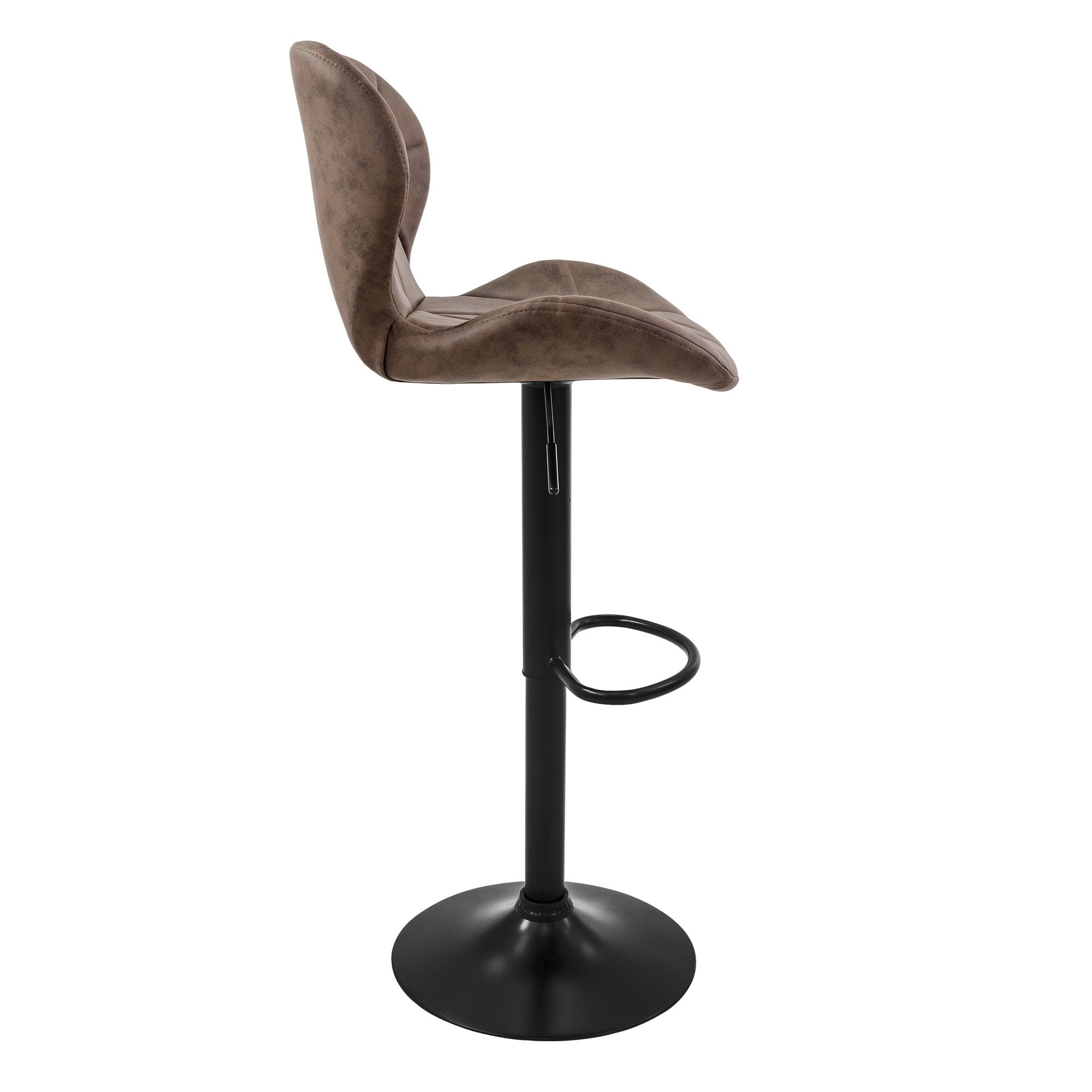ECD Germany Möbel tabouret de bar marron similicuir lot de 4 réglable