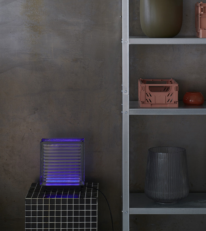 L'avant gardiste Kismas Lampe Linear lampe carrée verre strié