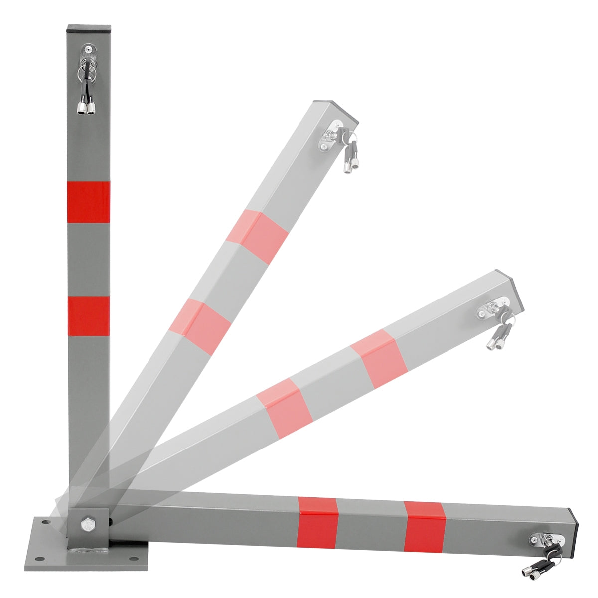 ECD Germany barrière parking acier 70 cm avec clés