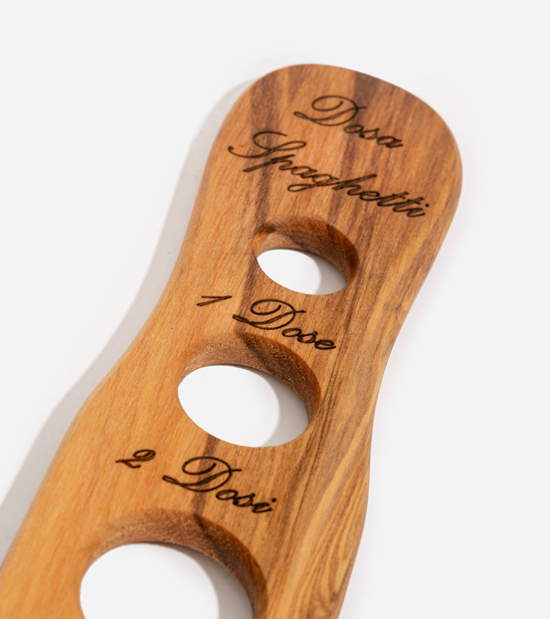 Mesure à spaghetti bois d'olivier ustensile pâtes