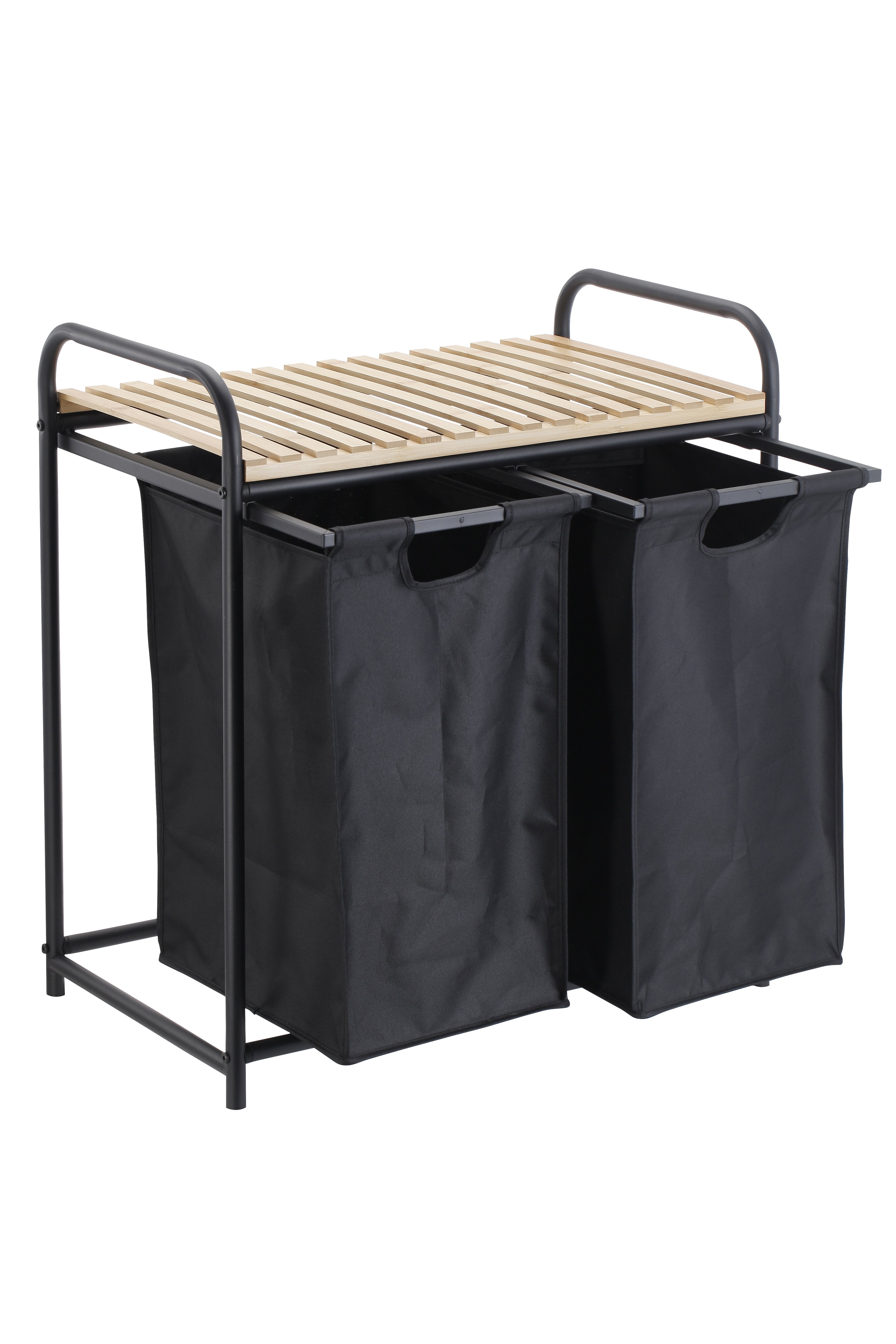 Stokomani Maison panier à linge 2 compartiments tri