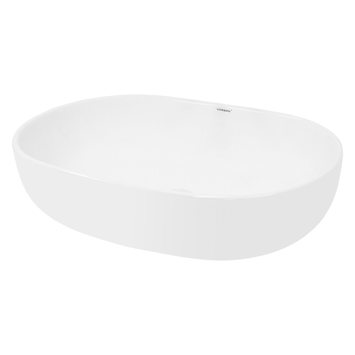 ECD Germany LuxeBath vasque à poser ronde céramique blanc