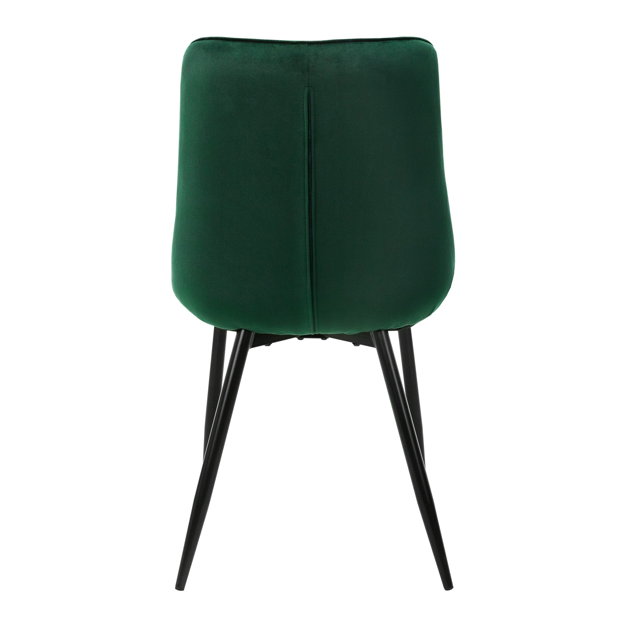 ECD Germany ML-Design lot 4 chaises salle à manger velours vert