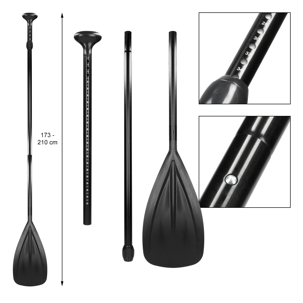 ECD Germany paddle gonflable SUP 308 cm vert PVC pompe