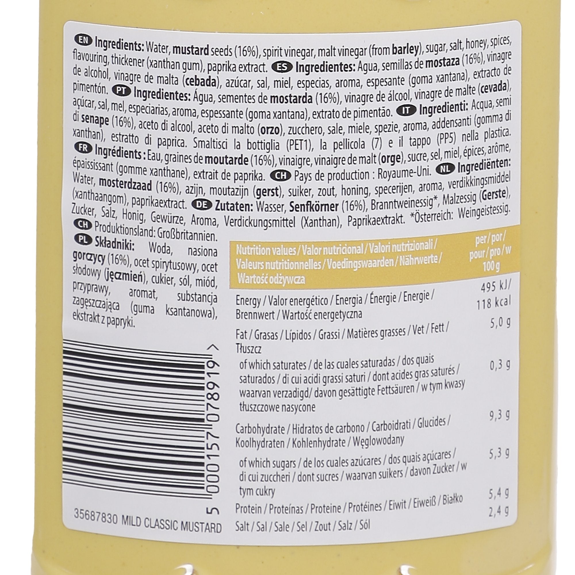 Yellow sauce moutarde jaune condiment