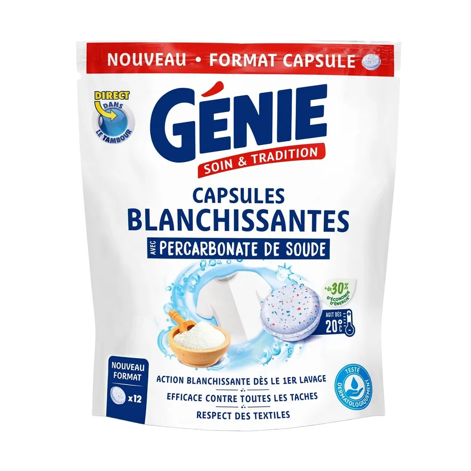 Stokomani Maison 12 Capsules Blanchissantes Bicarbonate Linge