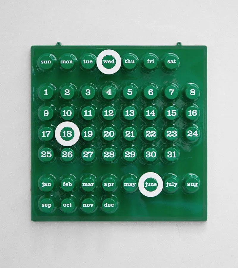 L'avant gardiste Ring a Date calendrier perpétuel vert