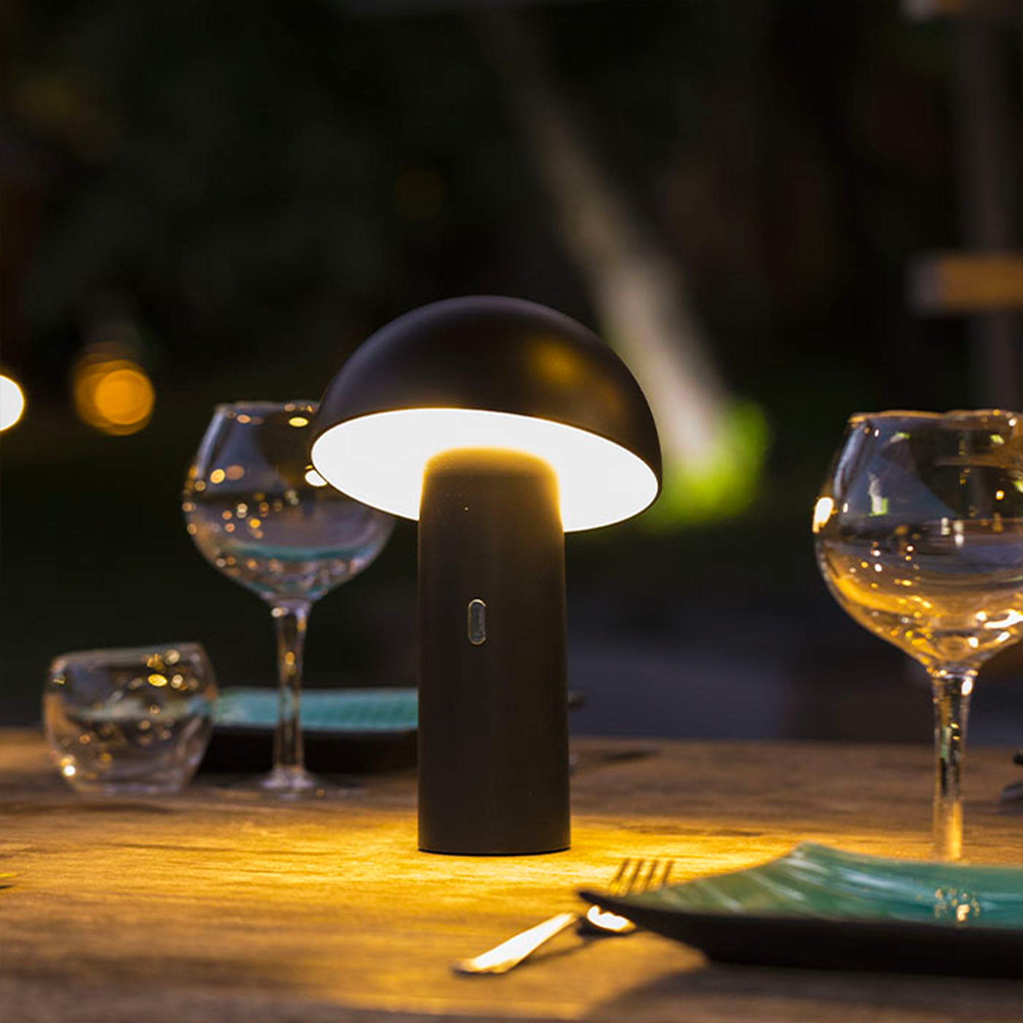 Red Deco Tod Black lampe sans fil LED blanc chaud H28cm