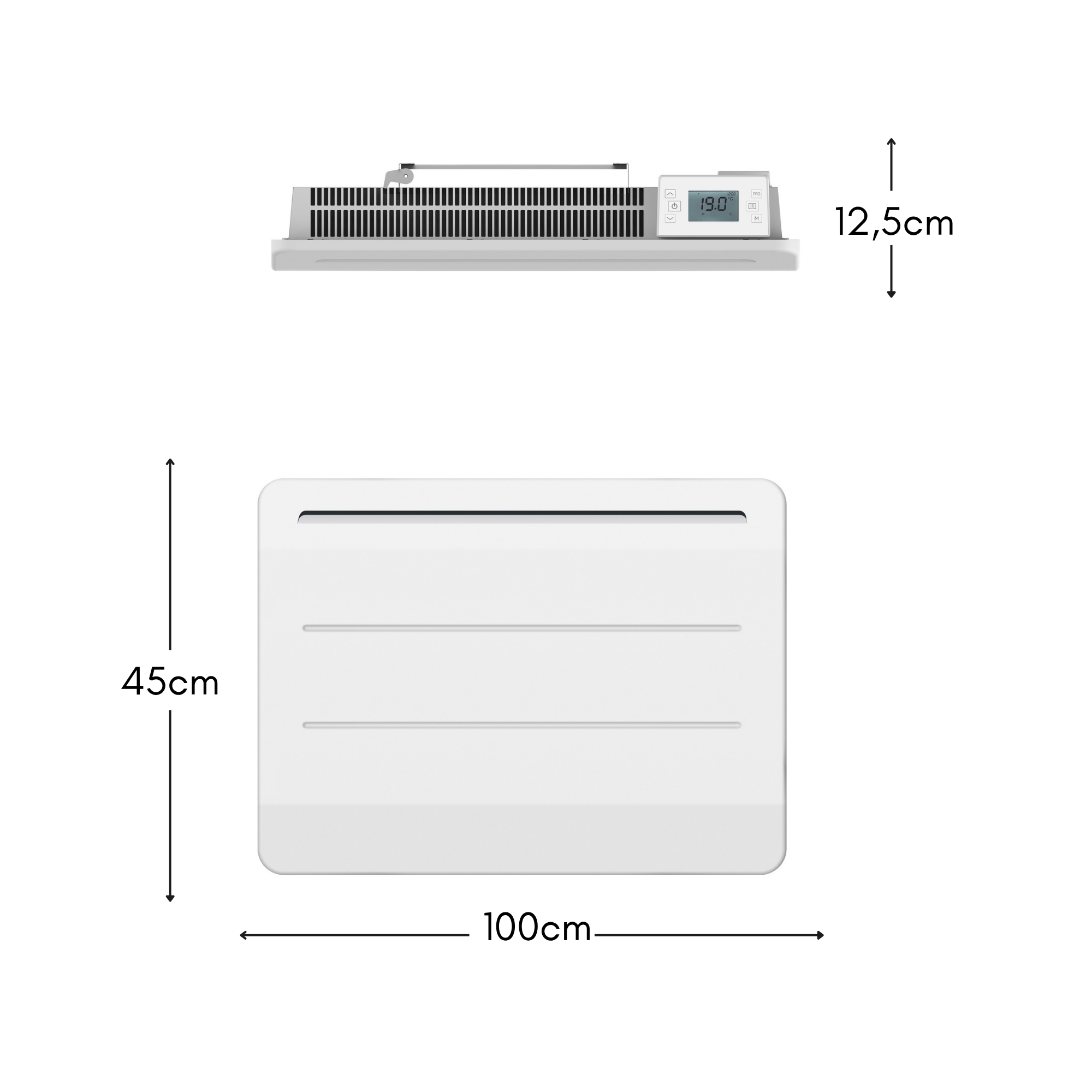 Red Deco Mauna 2000W radiateur fonte blanc 20 m²
