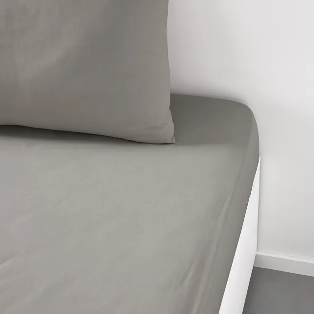 Stokomani Maison drap-housse gris 160x200 cm uni