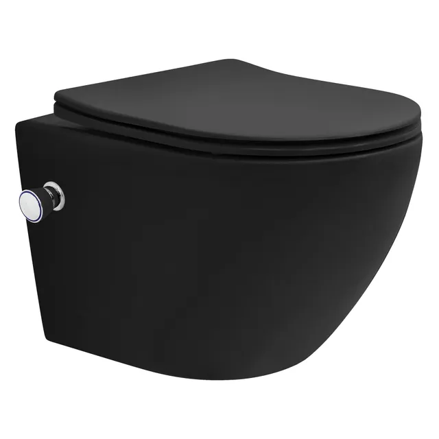 LuxeBath WC suspendu sans bride blanc court céramique bidet