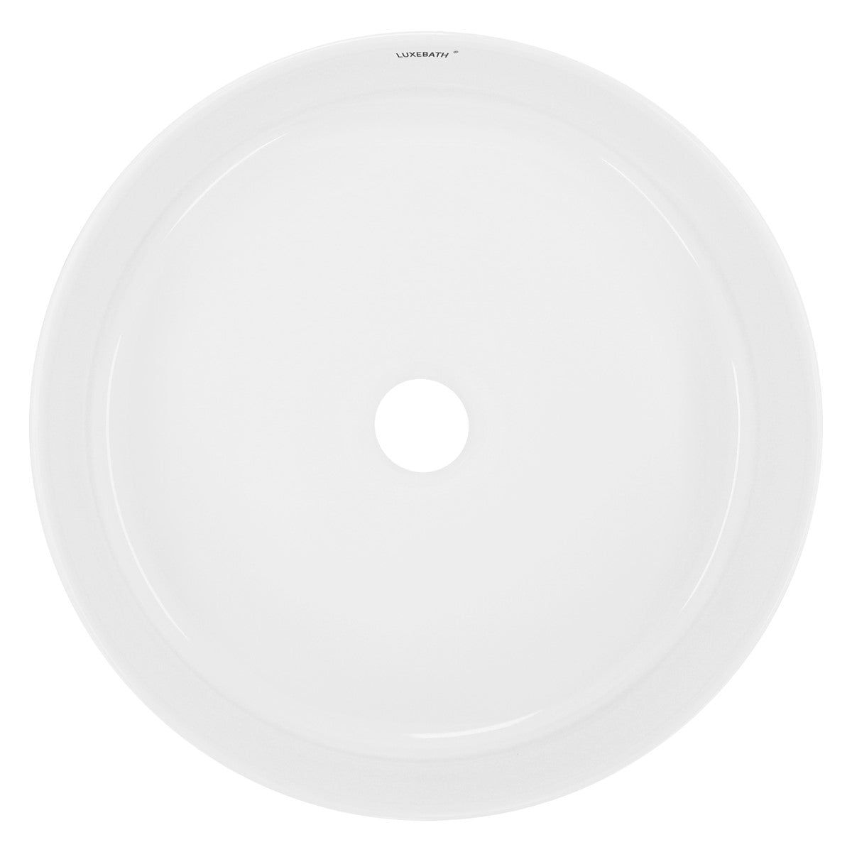 LuxeBath vasque ronde céramique noir 355 mm à poser