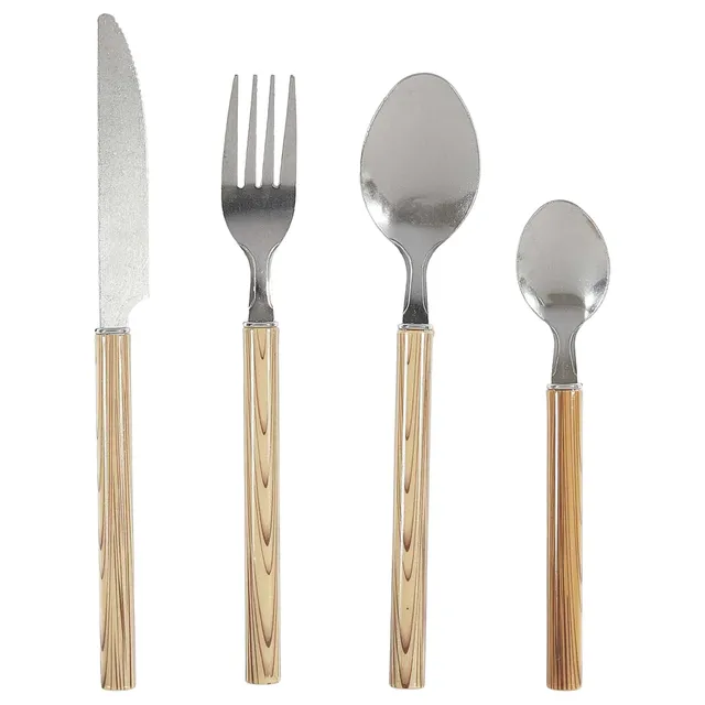 Stokomani Maison ménagère 24 pièces manche imitation bois