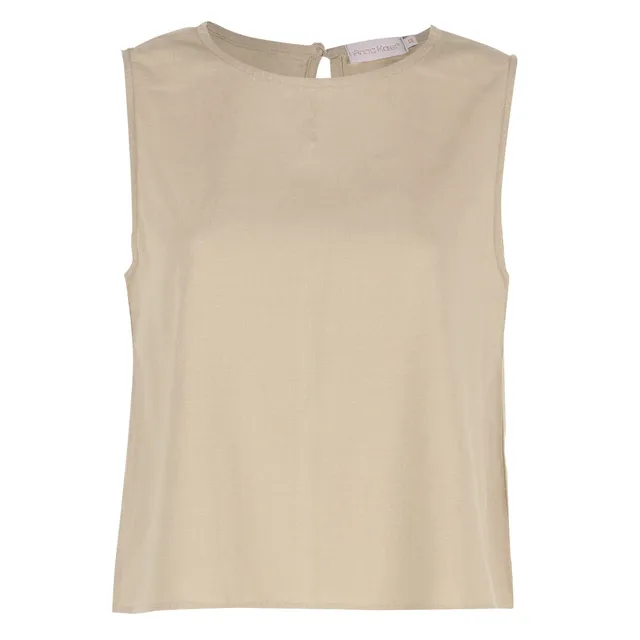 Stokomani Mode Top Sans Manche Beige Femme Taille 42